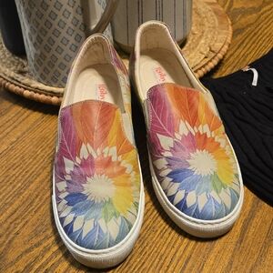 Women's Rainbow Floral Slip-On Flats